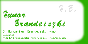 hunor brandeiszki business card